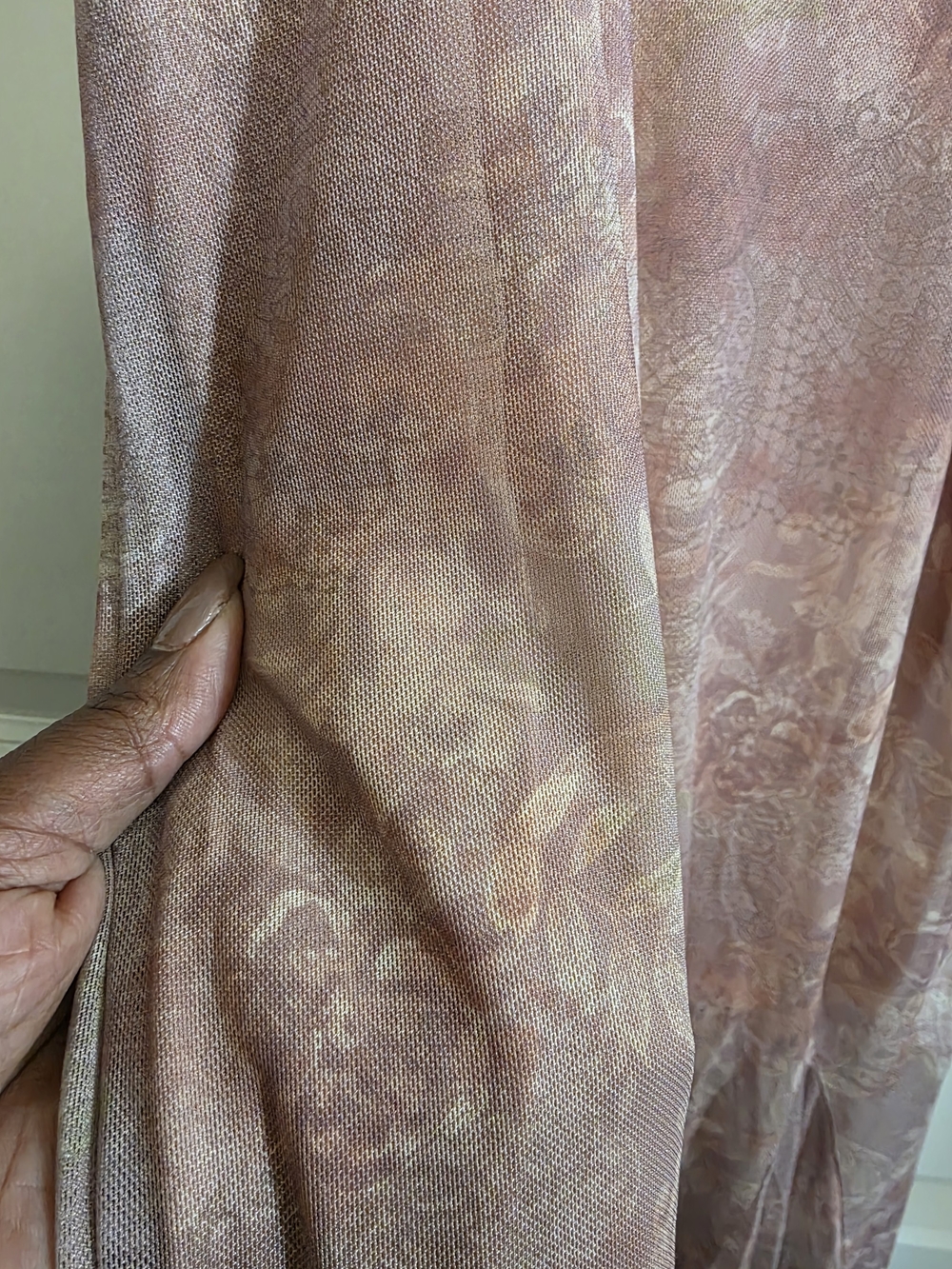 Ruffle-Trim Maxi Dress in Dusty Rose - Picture 5 of 7